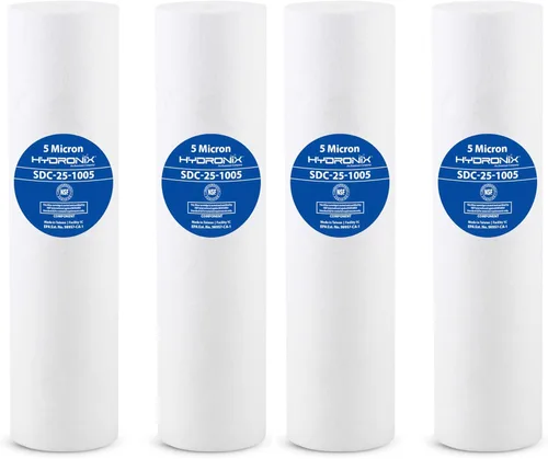 Miniatura 7 de Hydronix SDC-25-1005 Cartucho de filtro de agua de sedimentos de ósmosis inversa RO para toda la casa 2.5" x 10" - 5 micras (paquete de 2)