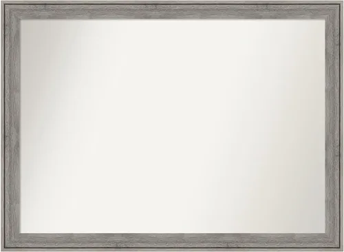 Miniatura 180 de Amanti Art Espejo de pared personalizado no biselado (24.5 x 24.5 pulgadas), marco gris marrón alta, varios tamaños personalizados, espejo de baño