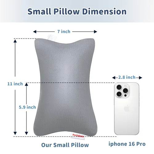 Miniatura 2 de Pro Goleem Almohada pequeña de 11 x 6 x 2.5 pulgadas para dormir del bebé con etiqueta de nombre, mini almohada pequeña para habitación, sofá, silla