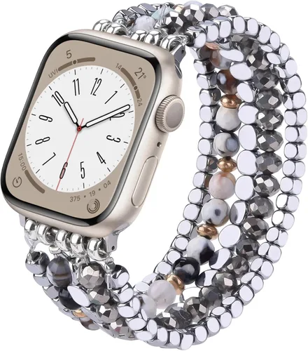 Miniatura 22 de VISOOM Pulsera de cuentas boho compatible con Apple Watch Band de 40 mm/38 mm/41 mm/42 mm Series 11 10 9 8 7 SE Series 6/5/4; correa de reloj