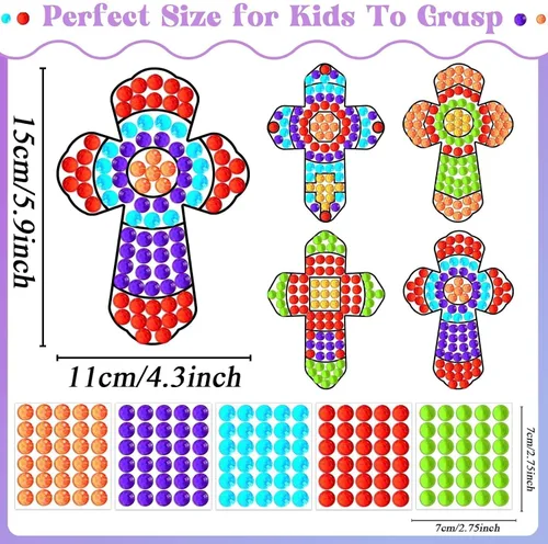 Miniatura 3 de VBS 2026 Escuela Dominical Cross Craft Kits para niños Vbs Cristiano Religioso Jesús Iglesia Belén Adornos de verano Artesanías para el aula