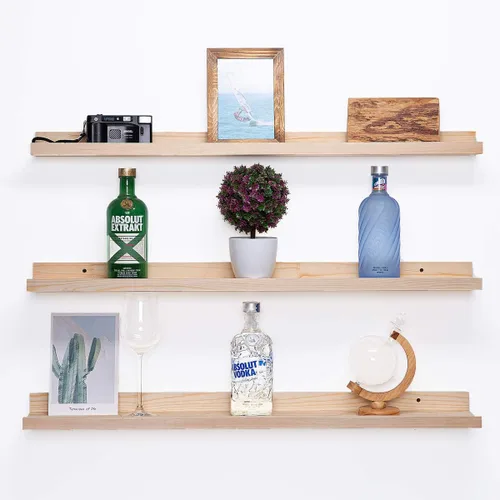 Azsky - Estantería flotante para pared, estante de pared, estante para galería, guardería, estantería de 12 pulgadas, juego de 1 Natural