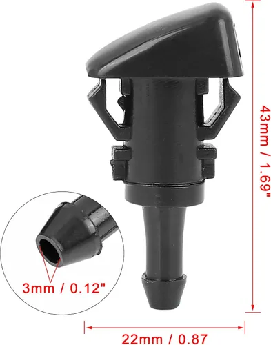 Miniatura 2 de X AUTOHAUX 2 unids 47230 limpiaparabrisas limpiaparabrisas de coche boquilla rociador jet reemplazo para Subaru Impreza 2008-2012
