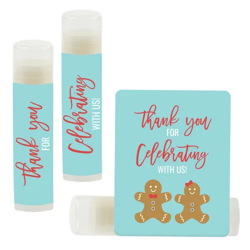 Miniatura 69 de Andaz Press Bálsamo labial para fiesta de cumpleaños, agradecimiento por celebrarnos con nosotros, animales del bosque, zorro y ciervo, paquete