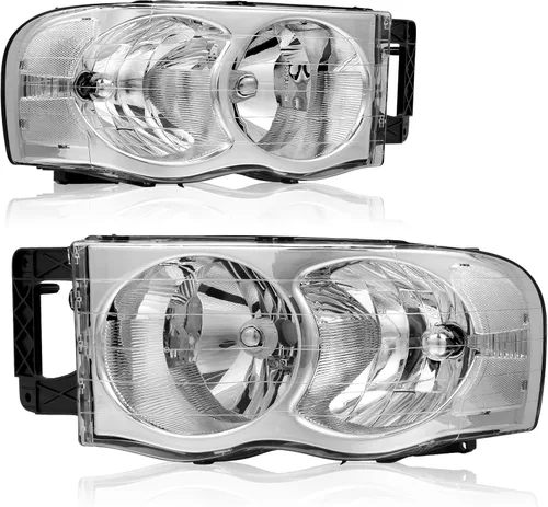 Miniatura 9 de DWVO Conjunto de faros compatible con 1994-2001 Dodge Ram 1500/94-02 Dodge Ram 2500 3500/95-02 Dodge Ram 4000 Carcasa negra sin DRL