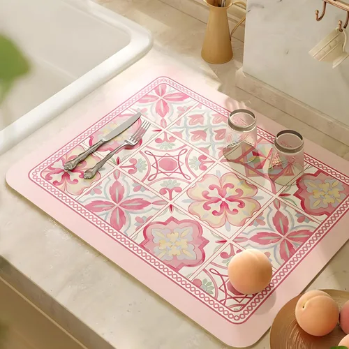 Miniatura 12 de Tapete de café, tapete para secar platos, absorción de agua rápida, ocultar manchas, fácil de limpiar, accesorios de barra de café, tapetes de bar