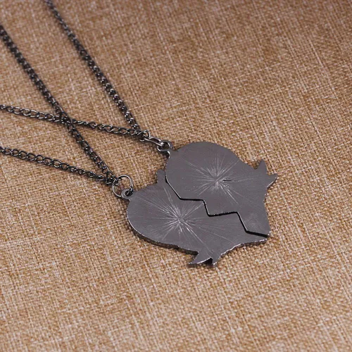 Miniatura 6 de Collar para mejores amigos de Buds, 2 juegos de collares con colgante de corazón dividido BFF para niñas