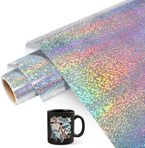 Miniatura 13 de WRAPXPERT Rollo de vinilo holográfico – Vinilo holográfico negro brillante, 12 pulgadas x 5 pies, cromado, sin burbujas para calcomanías