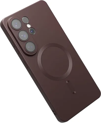 Miniatura 28 de Funda magnética para Samsung Galaxy S22 Ultra, silicona suave, delgada, antiarañazos, con protección de cámara, compatible con MagSafe, color negro