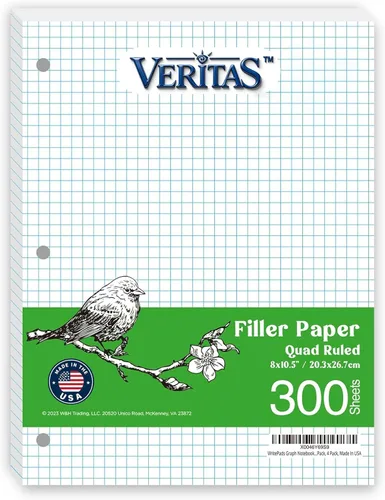 Miniatura 8 de WritePads Papel de hojas sueltas de rayas anchas, 600 hojas, paquete de 4 hojas a granel, papel de ajuste de carpeta perforado de 3 agujeros de 8 x