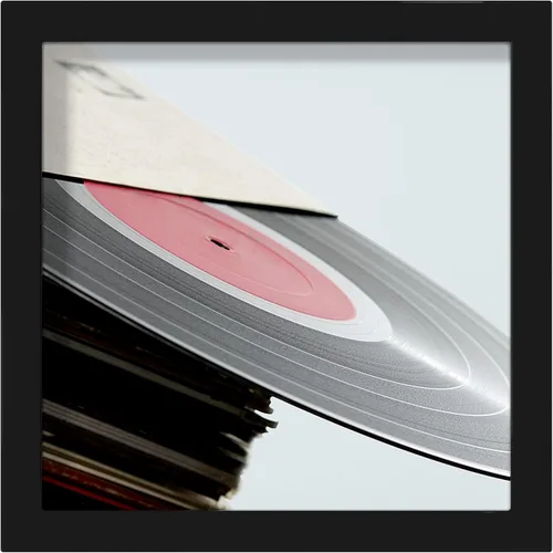 eletecpro Marcos de discos de vinilo de 7 x 7 pulgadas para galería, decoración de pared negra resistente y ligera, marcos LP fáciles de colgar, se