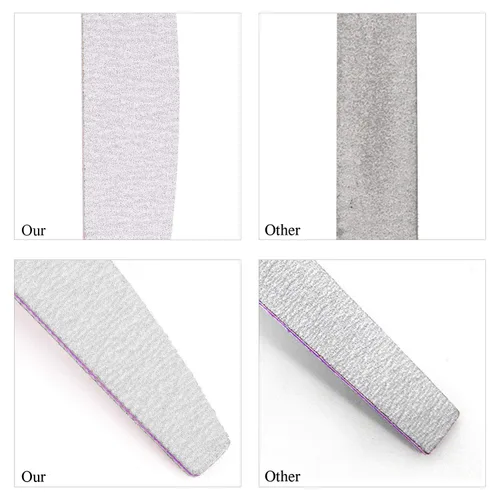 Miniatura 5 de 25 limas de uñas de grano 100/150 de doble cara, lavables, tablero de esmeril para uñas acrílicas, gel, uñas naturales
