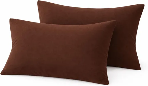 Miniatura 38 de COTTON STICH™ Juego de 2 fundas de almohada para niños pequeños de 14 x 20 pulgadas, 100% algodón de 600 hilos, fundas de almohada suaves y Azul
