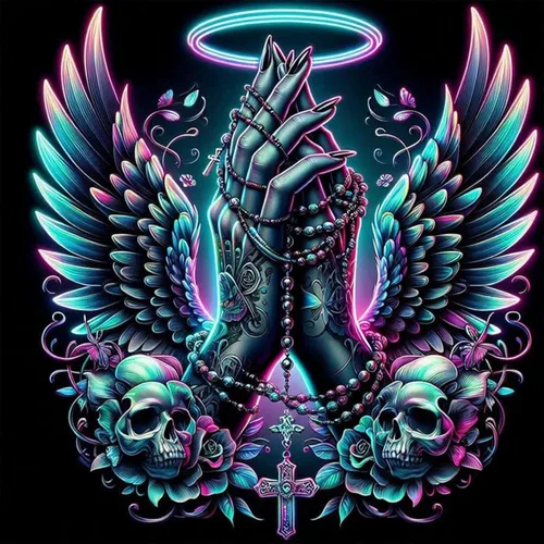 ijbnhd Kits de Arte de Diamantes de Mano de Ángel para Adultos, Kit de Pintura de Diamantes de Alas de Ángel para Principiantes, Kit de Arte de