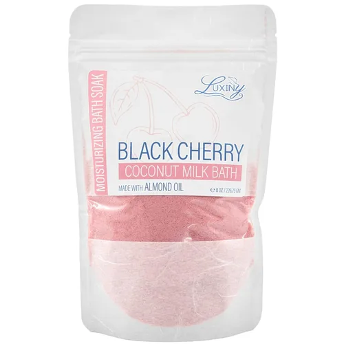 Luxiny Jabón de baño de leche vegana hecho con leche de coco en polvo hidratante y aceite de almendras dulces para una bomba de baño, polvo calmante