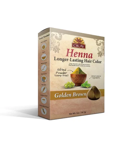 OKAY HENNA COLOR MÁS DURADERO Marrón Dorado 1.76 oz