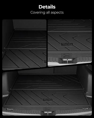 Miniatura 4 de 3W Alfombrillas de piso y forro de carga compatibles con Mazda CX-50 2023 2024 2025 (no para híbrido), forros TPE para todo clima, juego completo