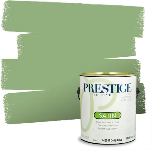 Miniatura 191 de PRESTIGE Pintura exterior e imprimación en uno, aloe, plano, 1 galón