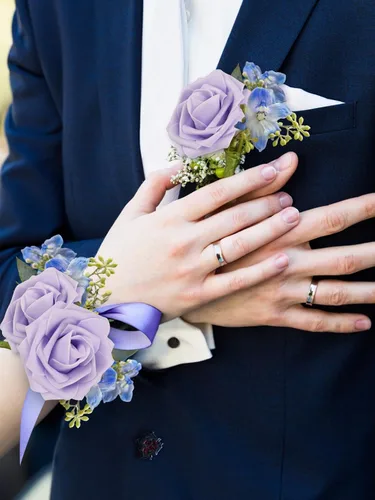 Miniatura 5 de MACTING Flores Artificiales de Lavanda 30 PIEZAS Flores Falsas de Tacto Real con Tallo Rosas de Espuma Suave para Regalos del Día de San Valentín