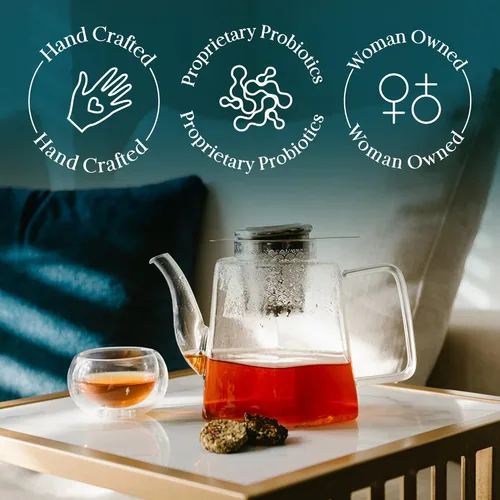 Miniatura 7 de iLOLA Juego de caja esencial de disco de té Cosas favoritas de Oprah 2022 Termos, infusor, desayuno inglés y té probiótico de hojas sueltas
