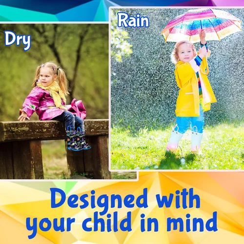 Miniatura 3 de ZOOGS Printed Kids Toddler Rain Boots for Girls and BoysDinosaur1