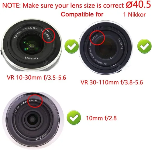 Miniatura 5 de [Paquete de 2] Tapa de lente a6300 para Sony A6400 A6300 A6100 A6000 con lente E-Mount 0.630-1.969 in, para lente Nikon 1 de 0.394-1.181 in