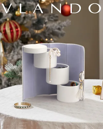 Miniatura 21 de Vlando Viaggio - Joyero pequeño, caja de almacenamiento para accesorios de viaje