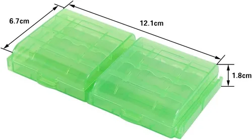 Miniatura 7 de Caja de almacenamiento de batería de plástico duro transparente multifuncional para batería AA/AAA