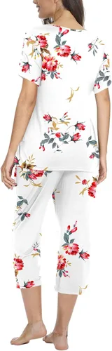Miniatura 3 de POPYOUNG Women's Summer Casual 2 Piece Pajama Sets, Lounge Sleepwear Ladies Pjs Sets with Pockets