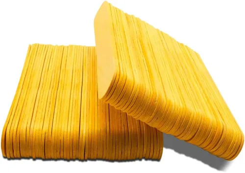 Paquete de 200 palitos amarillos para manualidades, palitos de cera y depresores de lengua de Acción de Gracias, de 6 pulgadas, paquete de 200