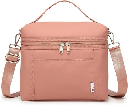Miniatura 43 de NOL Natural Organic Lifestyle - Loncheras aisladas para mujer, bolsa enfriadora, ligera, de nailon, impermeable, para el trabajo