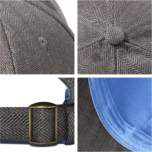 Miniatura 7 de BOTVELA Gorra de béisbol 100% lino para hombre, transpirable, para verano, para papá, ajustable, estructurada, para deportes al aire libre