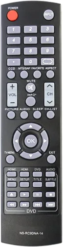 ZdalaMit NS-RC9DNA-14 Reemplazo remoto para Insignia TV NS-20ED310NA15 NS-24DD220NA16 NS-24ED310NA15 NS-24ED310NA15B NS-28DD220NA16 NS-28DD310NA15
