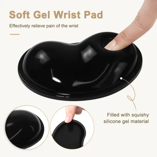 Miniatura 6 de Almohadilla suave para reposamuñecas, cómoda y fresca, cojín ergonómico de gel de silicona de tamaño pequeño, almohadilla de apoyo para aliviar