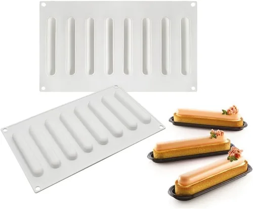 Miniatura 12 de Molde de silicona de cilindro plano para hornear, cubierta de chocolate, galletas, sándwich, muffins, magdalenas, pasteles, pudín, gelatina