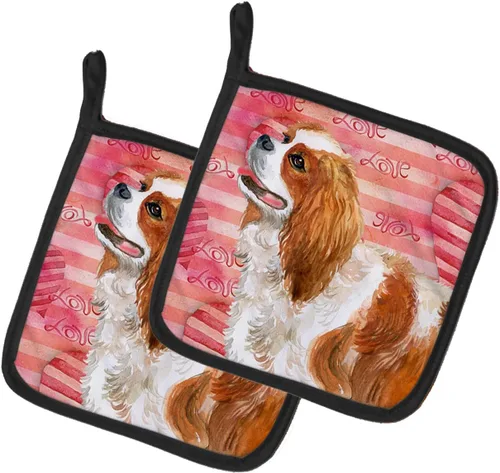 Miniatura 259 de Caroline's Treasures BB9655PTHD - Juego de soportes para ollas de cocina resistentes al calor, almohadillas calientes para horno, 7 1/2 x 7 1/2