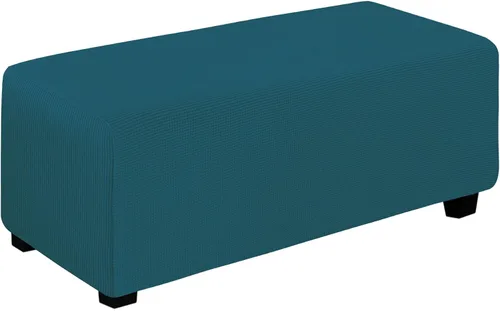 Miniatura 9 de Easy-Going Funda Elástica para Otomana Taburete de Almacenamiento Plegable Protector de Muebles Funda Rectangular Suave con Parte Inferior Elástica