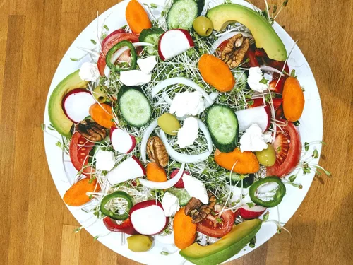 Miniatura 4 de Mezcla de ensalada de semillas germinadas de una libra. Sin OMG. Brócoli, alfalfa, rábano y frijoles mungos Nuestro paquete patentado de brotes