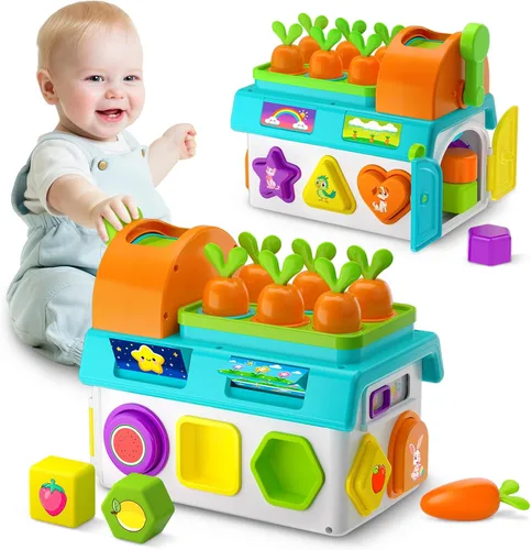 Juguetes Montessori para niños y niñas de 1 a 2 años, regalo de primer cumpleaños para niños de un año, juego educativo de 12 a 18 meses, juego