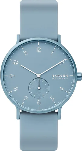 Skagen Aaren Reloj minimalista de cuarzo de silicona de color de 41 mm. 1.614 pulgadas