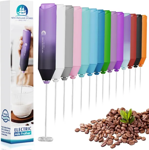 Miniatura 5 de Espumador de leche potente de mano, espumador de leche de mano mini, batidor de bebidas para café, capuchino, café con leche, matcha, chocolate Verde