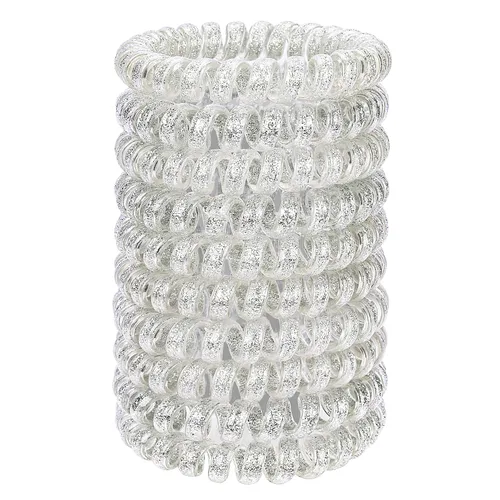 Miniatura 24 de JessLab Lazos para el cabello en espiral para mujeres, paquete de 10 sujetadores de cola de caballo sin rastro y sin daño, bandas para el cabello