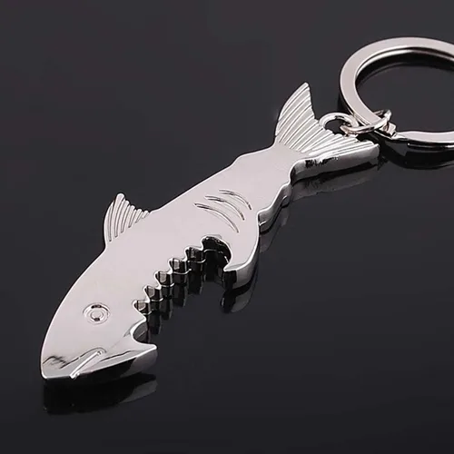Miniatura 6 de Abrebotellas con forma de tiburón, llavero multifunción, abrebotellas de pescado