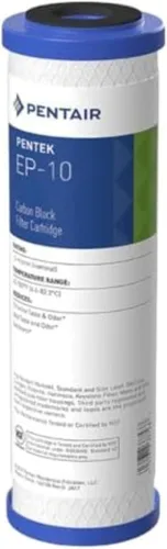 Pentair Pentek EP-10 Filtro de agua de carbono, 10 pulgadas, cartucho de repuesto de bloque de carbono para debajo del fregadero con filtro de