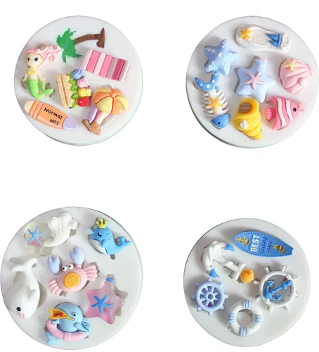 Miniatura 9 de Juego de moldes de silicona para artículos pequeños encantadores para topper de pastel, pasta de goma, caramelo y chocolate, arcilla polimérica