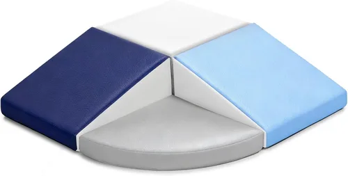 Miniatura 9 de Sumbababy Bloques de Escalada de Espuma para Niños Pequeños: 4 Piezas de Juguetes de Juego Suave - Escalador de Cuero PU Impermeable - Conjunto