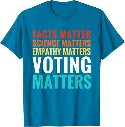 Miniatura 9 de Facts Matter Science Matters Voting Matters - Camiseta demócrata liberal, Negro, S