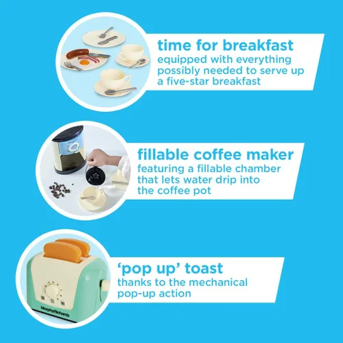 Miniatura 5 de Casdon Morphy Richards Toys - Juego completo de cocina - Juego de electrodomésticos de juguete para niños con tostadora, cafetera, tetera, comida