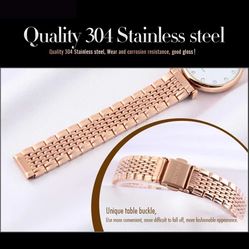 Miniatura 7 de SKMEI - Reloj de pulsera para mujer impermeable analógico de cuarzo para mujer