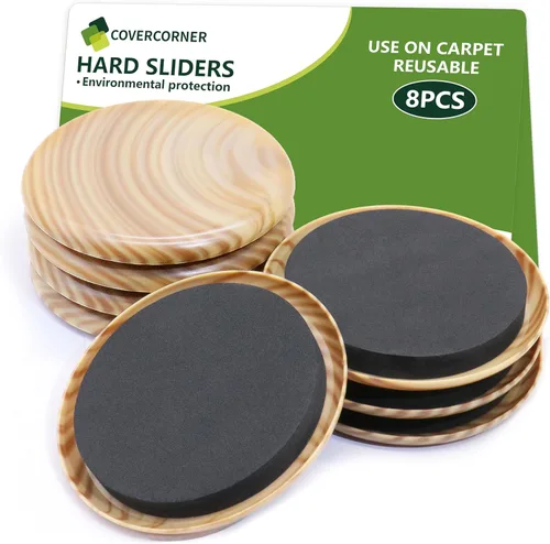 Miniatura 19 de Deslizadores de muebles para alfombra 4 piezas - 9 1/2 pulgadas Deslizadores para mover muebles, protectores de pisos para patas de sillas - Mueve